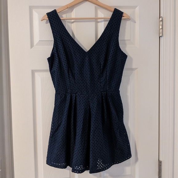 Navy Romper - Picture 1 of 14